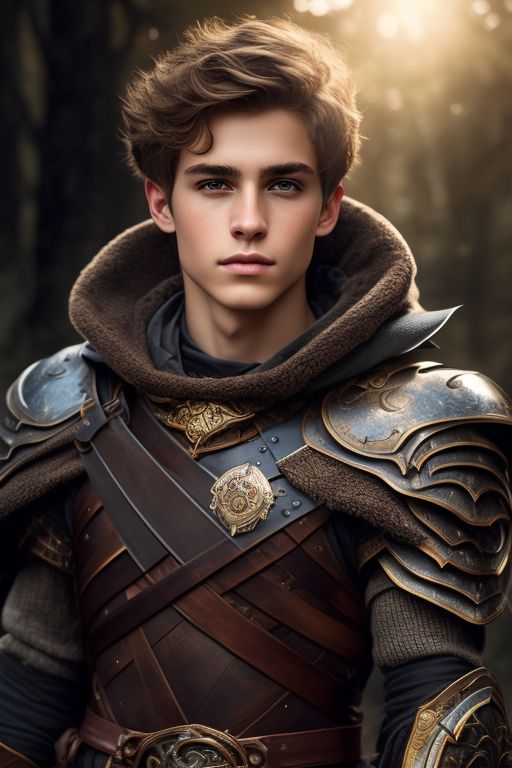 miserly-horse41: Young male paladin with light brown hair and an armor ...