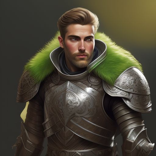 miserly-horse41: human male paladin quiff of brown hair and green eyes ...