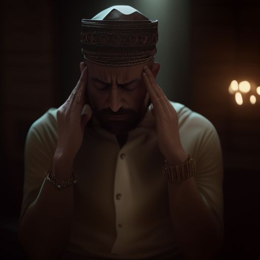 AmigoJC King David, crown on his head, head down, scream, typical