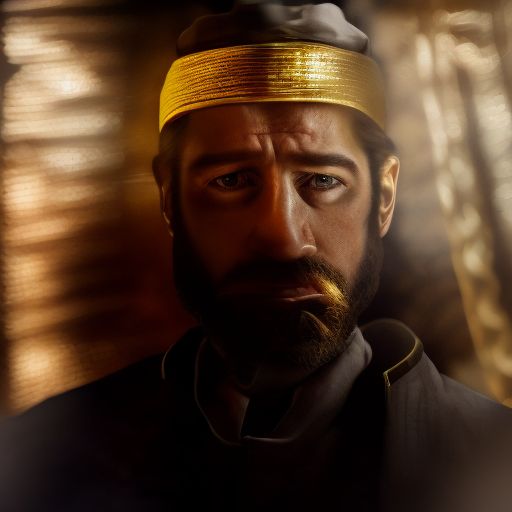 AmigoJC King David, crown on his head, head down, scream, typical