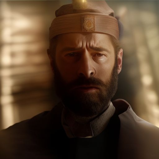 AmigoJC King David, crown on his head, head down, scream, typical