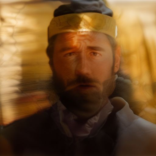 AmigoJC King David, crown on his head, head down, scream, typical