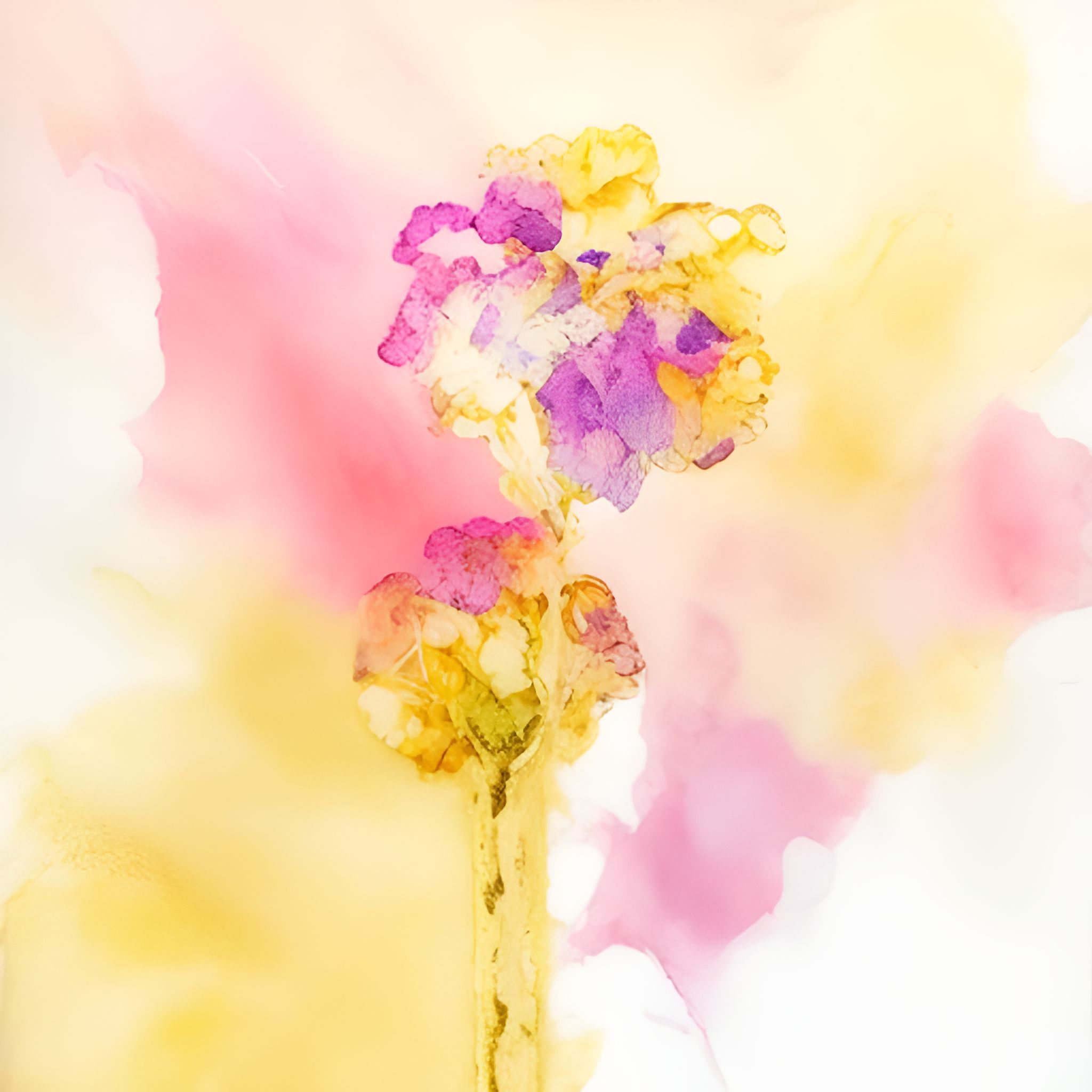 zyhzyh: painting of a tree yellow and pink , color drawing, color