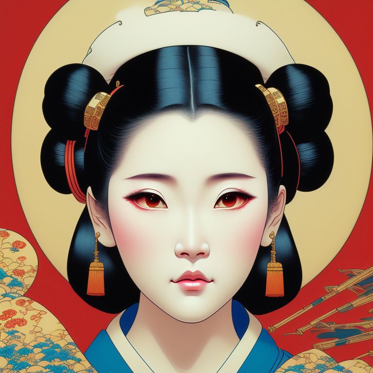 Squirrel_Hunt: Princess Leïa as a modern geisha