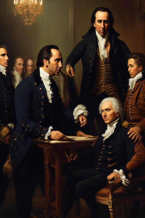 nicolas cage trying to steal the declaration of independence