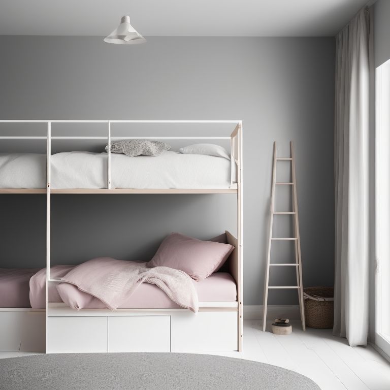 Areias81: close-up of bunk bed with ladder and bed with mattress ...