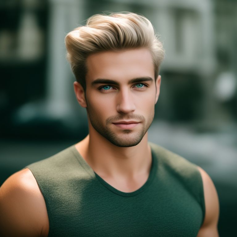 dimpled-gnu829: average looking man with messy white blond hair and ...