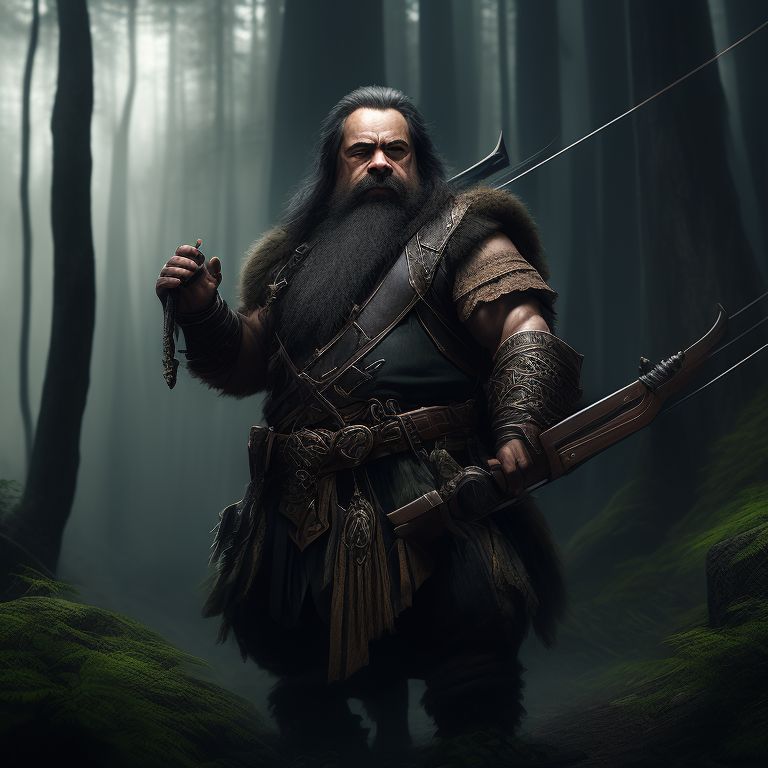 wittyzebra977 dwarf hunter tracker dnd commission sleeveless