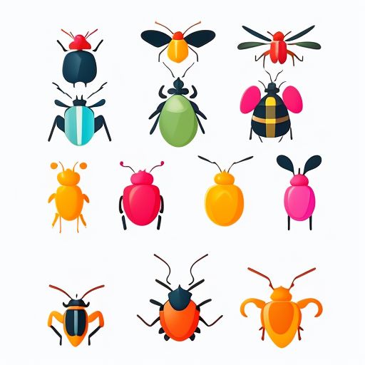 old-mouse16: Collection of colorful bugs