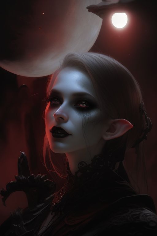 winged-oryx224: Beautiful elf mage,evil smile, portrait, unsetling ...