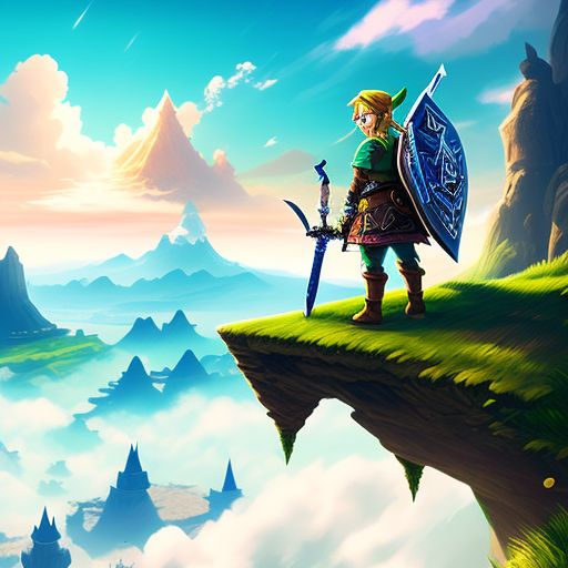 Wallpaper the sky, clouds, sword, hero, sword, Princess, zelda, hero for  mobile and desktop, section игры, resolution 4096x2304 - download