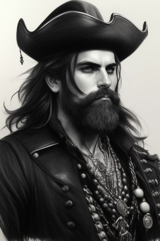 pirate captain hat drawing