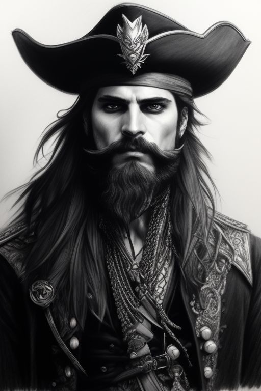 pirate captain hat drawing