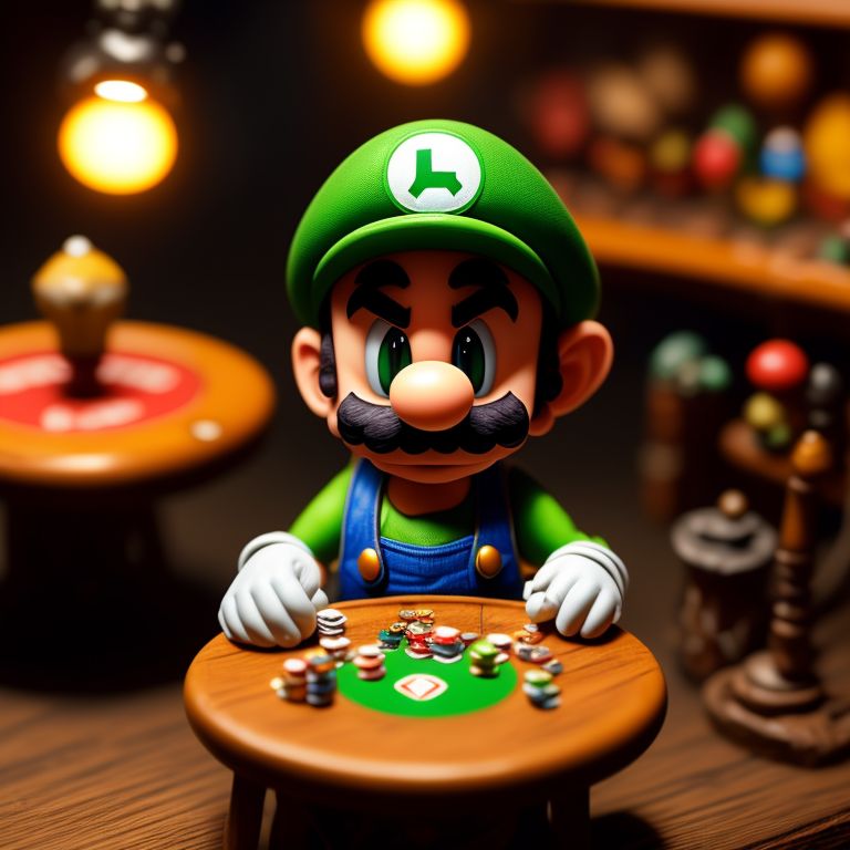 same-eland518: Luigi from the nintendo universe, playing poker sitting ...