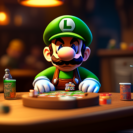 same-eland518: Luigi from the nintendo universe, playing poker sitting ...