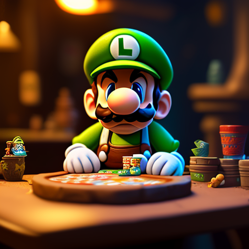 same-eland518: Luigi from the nintendo universe, playing poker sitting ...