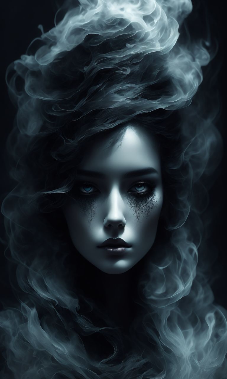 wide-jay532: Ghost in Smoke, Hauntingly beautiful, monochromatic, eerie ...