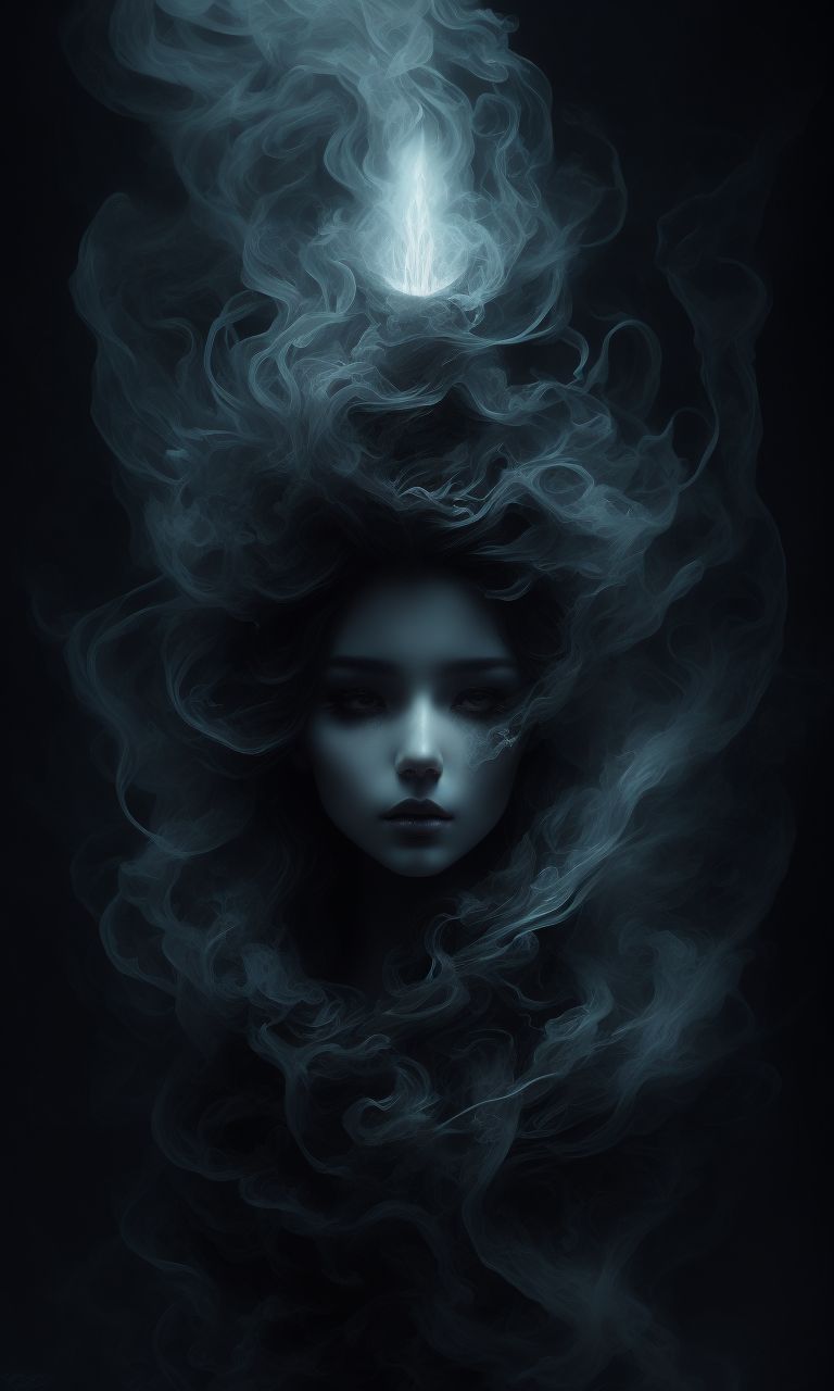 wide-jay532: Ghost in Smoke, Hauntingly beautiful, monochromatic, eerie ...