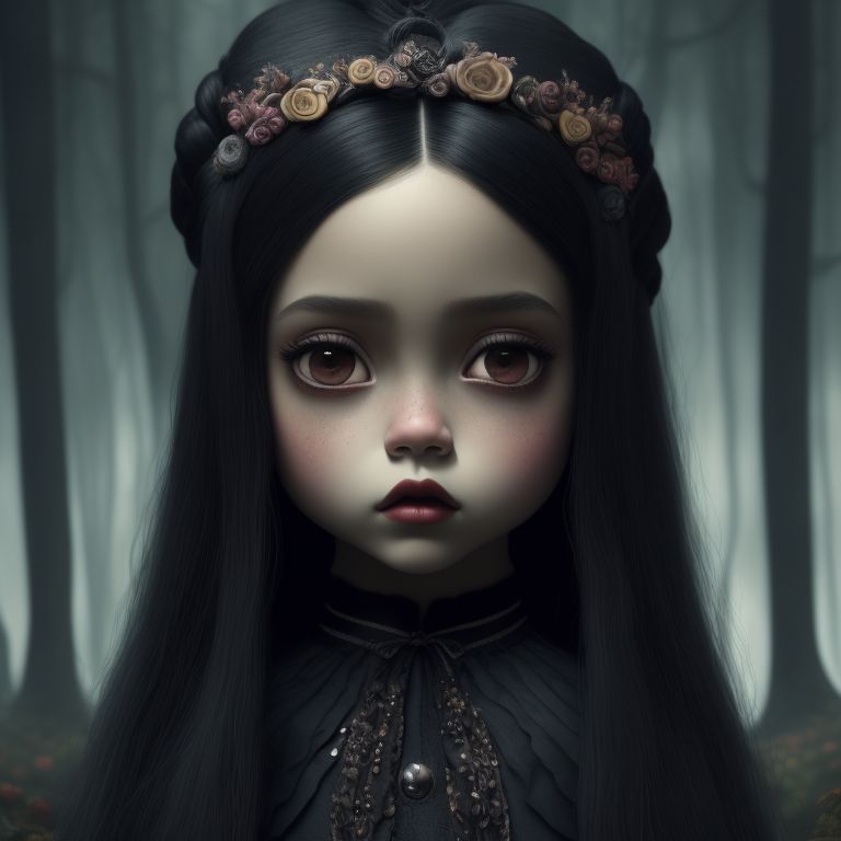 Mercoledi' Addams(Gothic)  Blythe dolls, Gothic dolls, Cute dolls