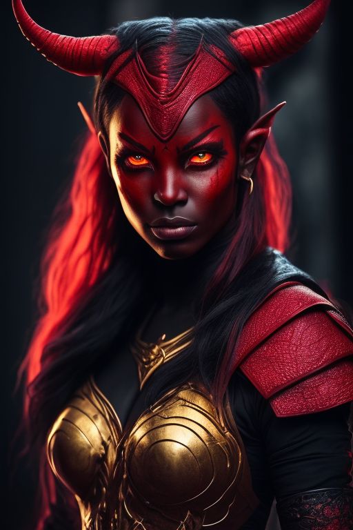 SilverEvermoore Imagine a female ((tiefling)) D&D character with