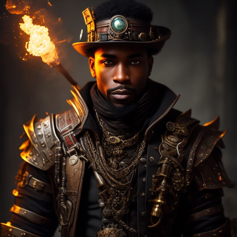 legal jay779 Dungeons and dragons Steampunk artificer black man