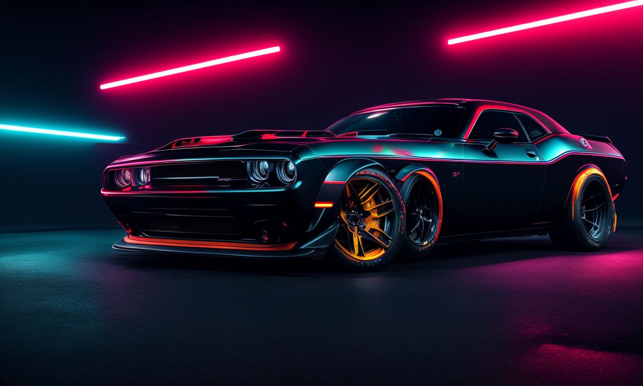 Dodge challenger 2024 neon lights