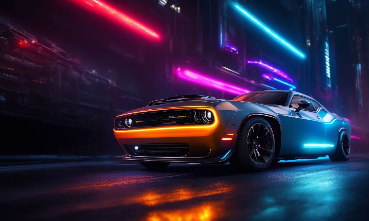 Dodge challenger neon deals lights