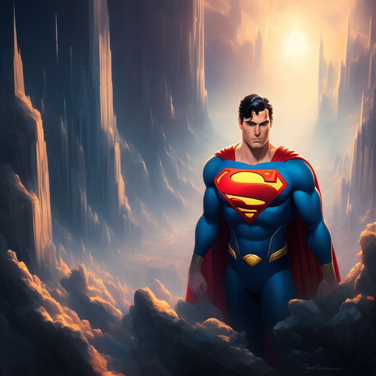 dreamrezzer: Superman comic character, resting in his Fortress of Solitude.