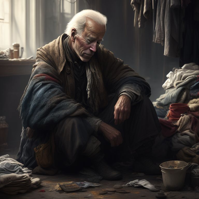 moral-turtle525: President Joe Biden dressed as a beggar, dirty old ...