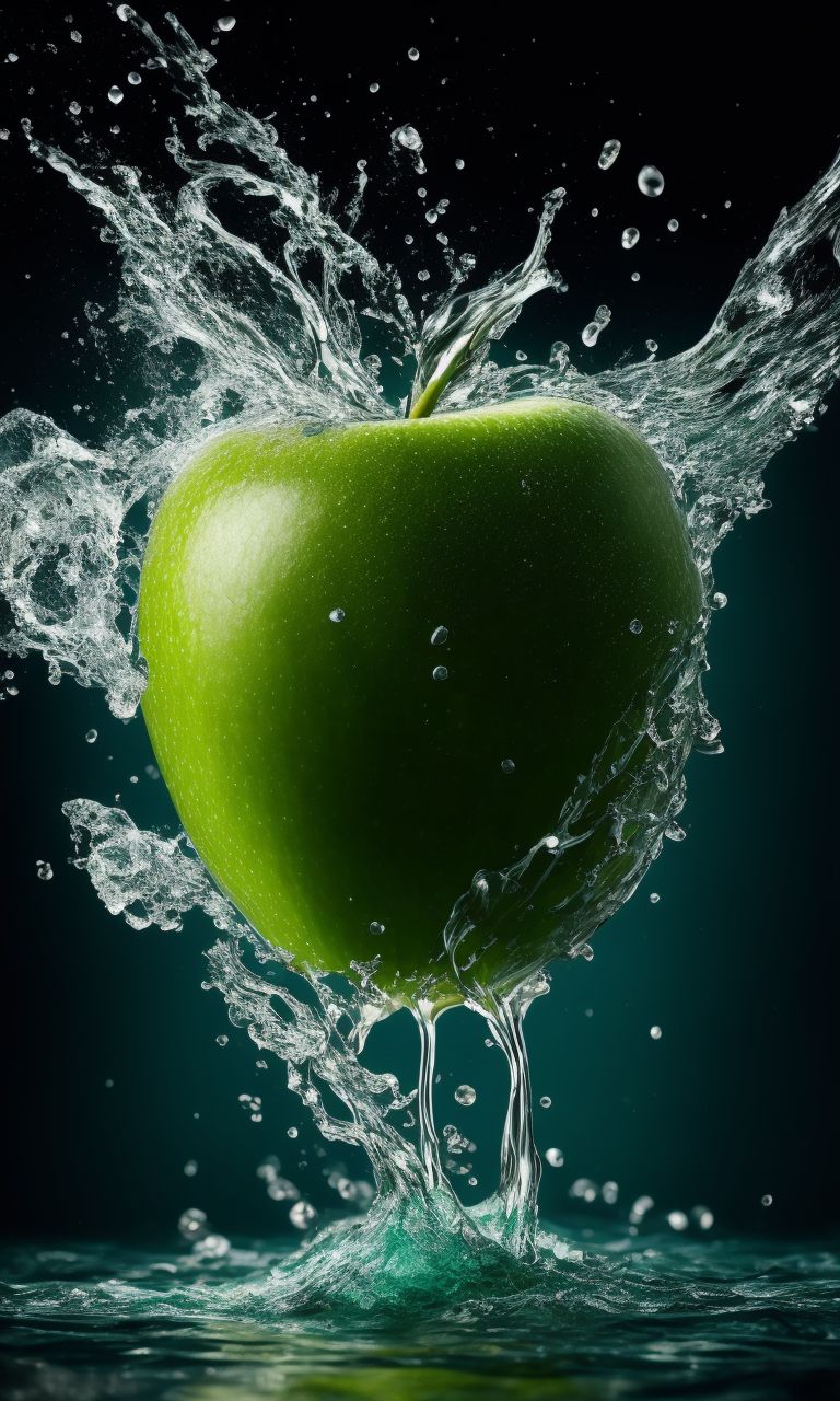 hard-chough87: green apple splashing.