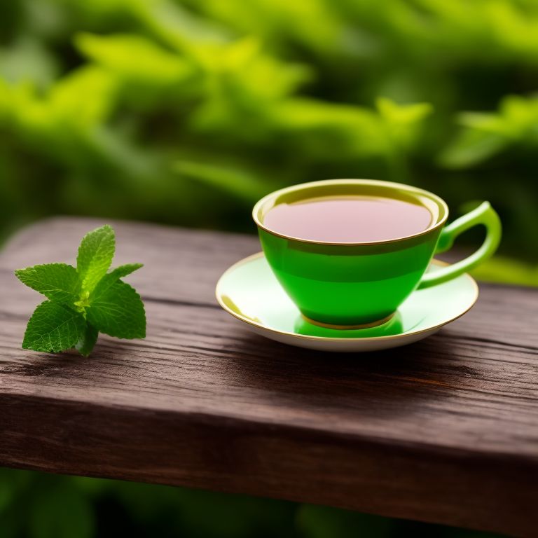 Green Tea Cup Background