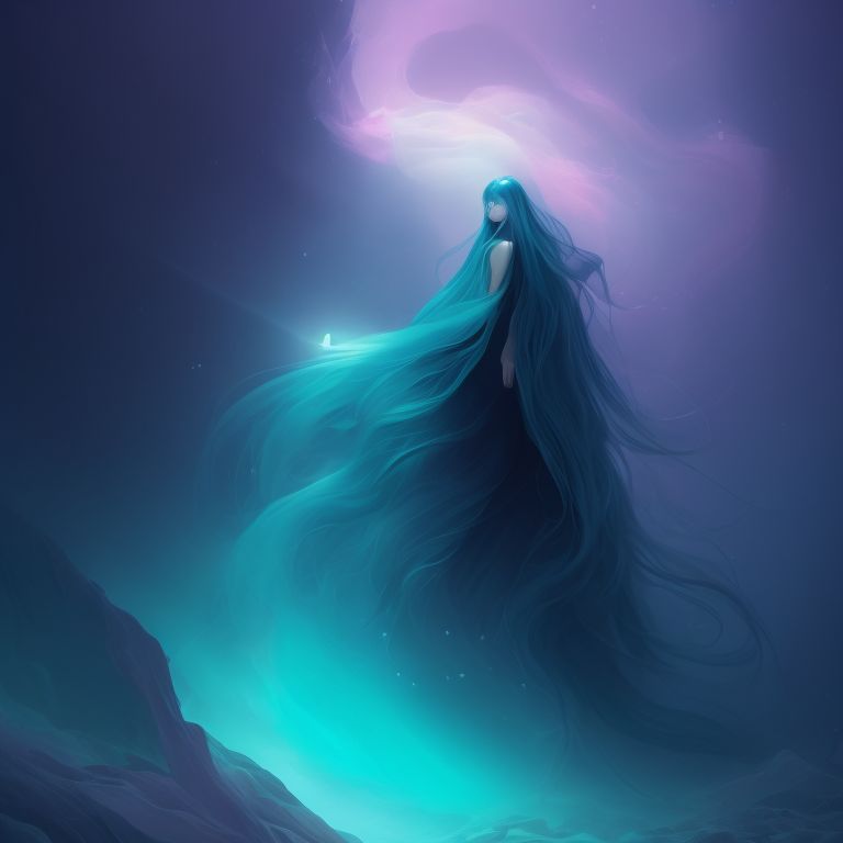 idle-alpaca754: blue emerald man underwater long hair, full body ...