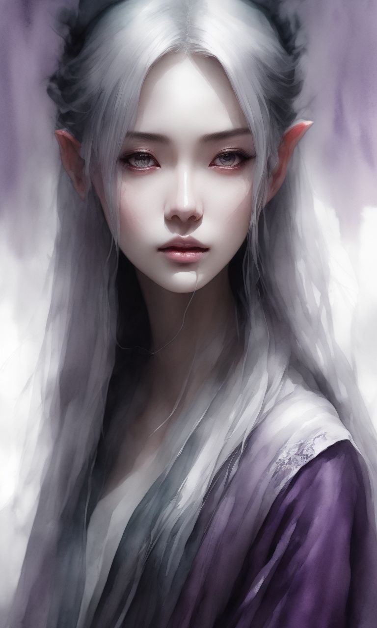 mantio.eu: woman, young adult, elf, japanese, white hair, tall, petite ...