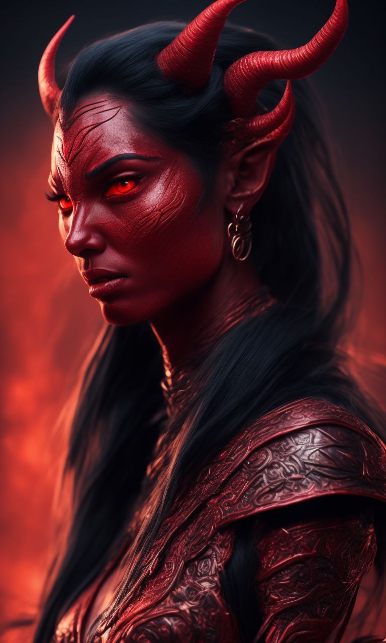 SilverEvermoore: A beautiful female ((tiefling)) D&D character with  ((vibrant red skin)), ((Full red (#9e1010) skin color)), full body red,  (otherworldly red) skin, red face, red lips, casting a spell. She has jet