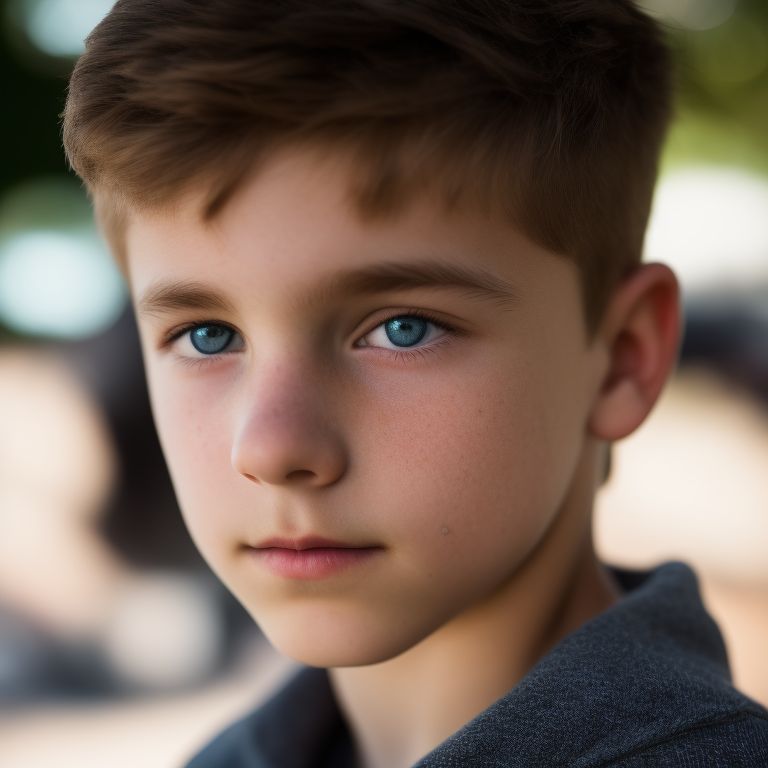 14 Year Old Boy With Brown Hair And Blue Eyes