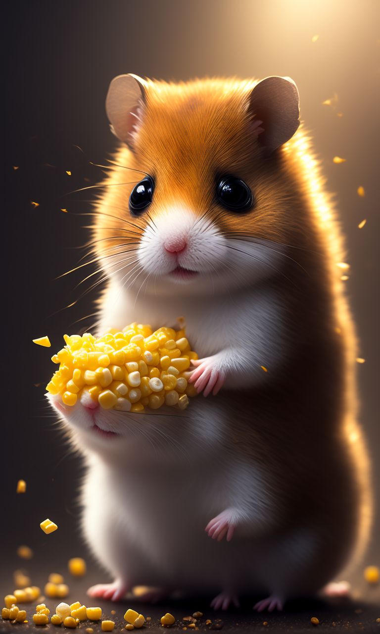 Hamster eating clearance corn