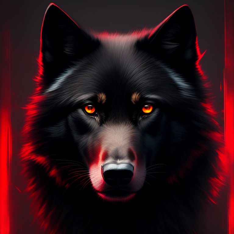 Neon Red Wolves