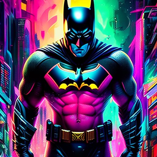 Batman Wallpaper 4K, Colorful art, AI art