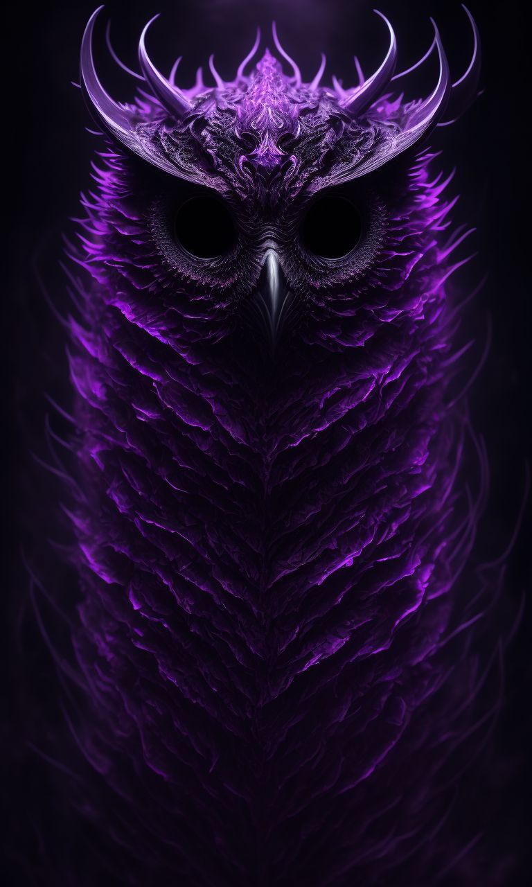 grownrabbit992 Imposing, demonic, creepy, frightening, black, purple