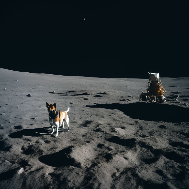 has a dog been to the moon