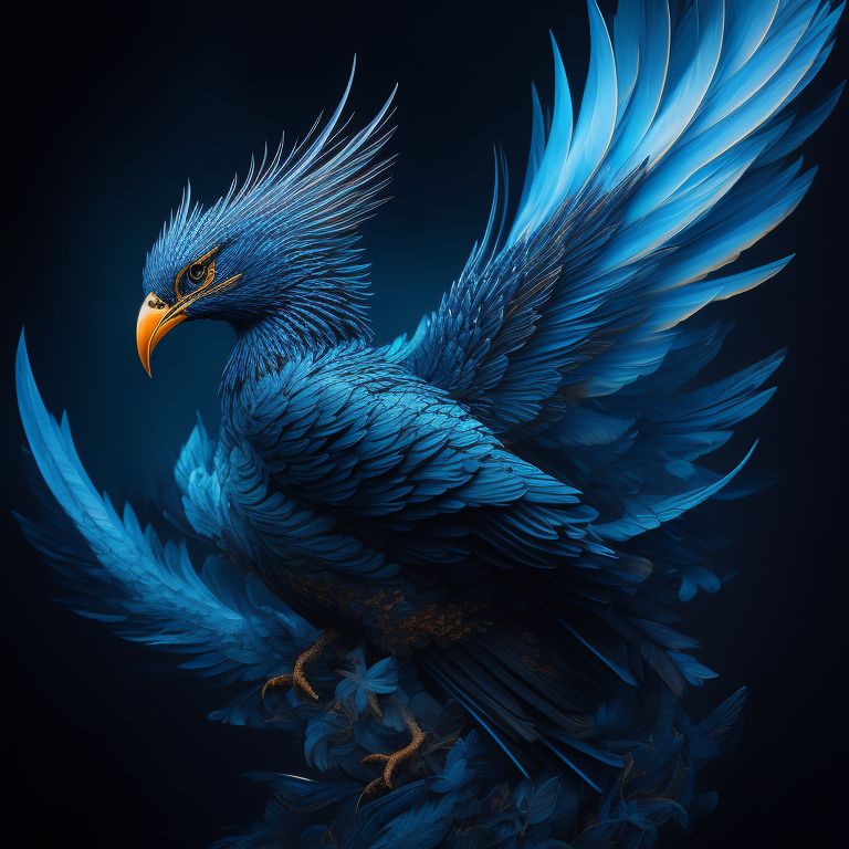 blue phoenix bird pictures