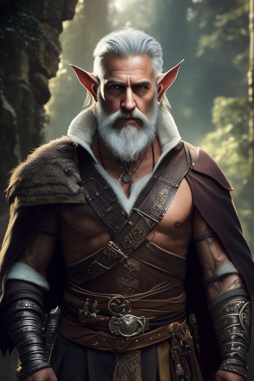Male Elf Warrior With Tattoos