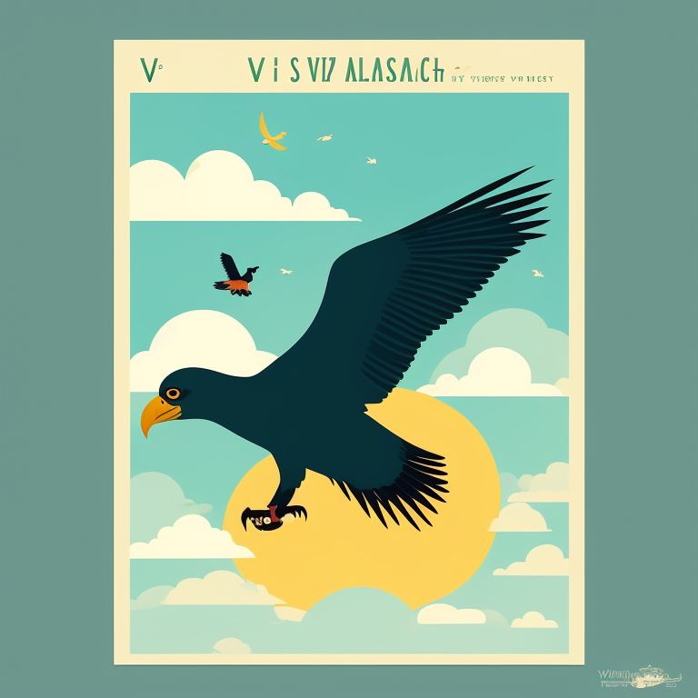 V is for Vulture, soaring up high. Spotting its prey, with a keen eye.
, day time, children's book illustration style, Simple, Cute, Full color, flat colour, style f adventure time