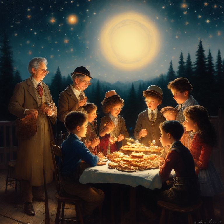 moral-turtle525: people with perfect features, hungry, at a table ...