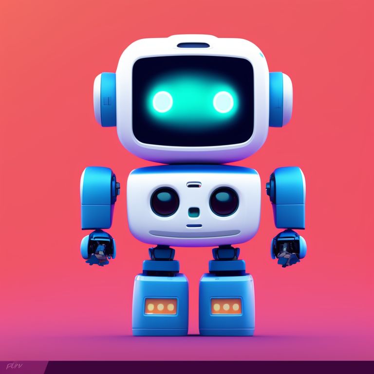 cartoon, a cute robot