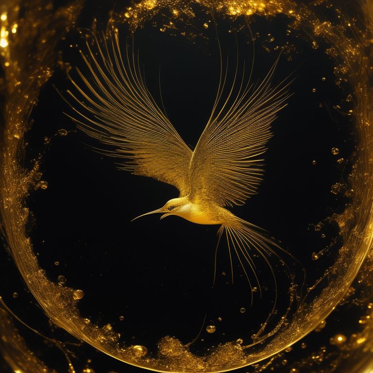 moralturtle525 Unreal illusory goldish bird, by Valent10179, airy