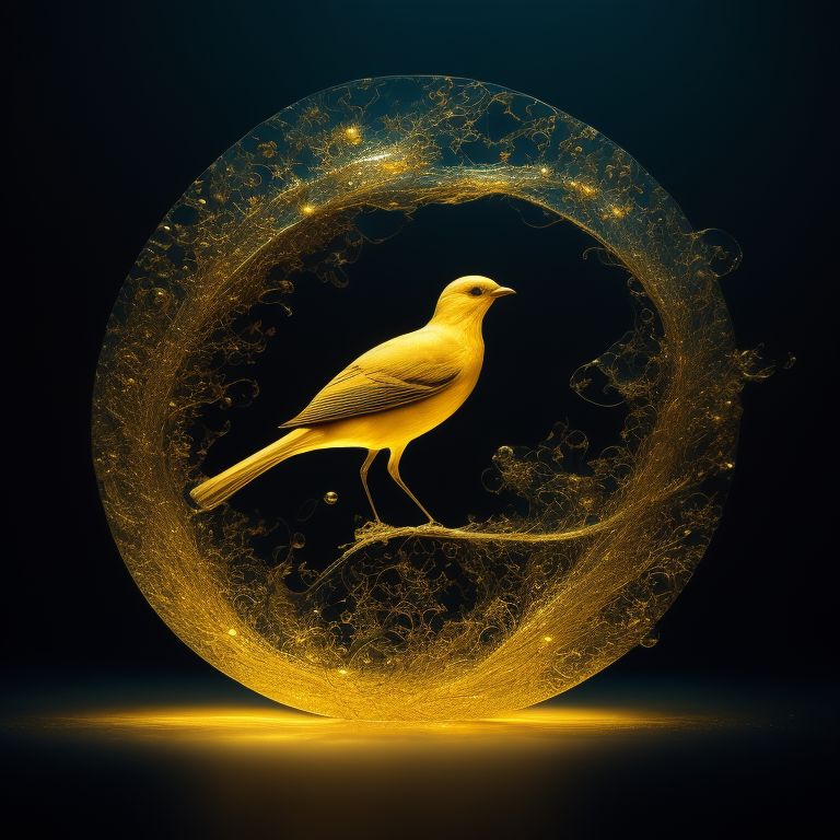 moralturtle525 Unreal illusory goldish bird, by Valent10179, airy