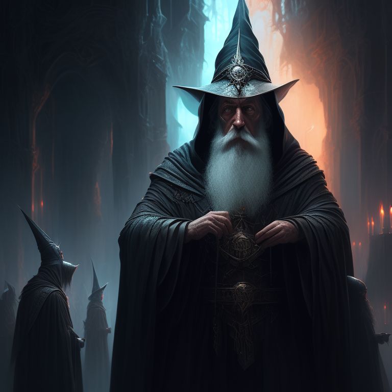 Wizard seeing another wizard in, eerie lighting, Highly detailed, Digital painting, Artstation, Concept art, Sharp focus, Illustration, Ugly, art by greg rutkowski and magali villeneuve and wayne barlowe.