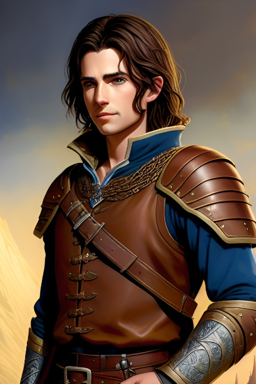 awful-heron438: Realistic Bard half elf with pointed ears, Leather ...