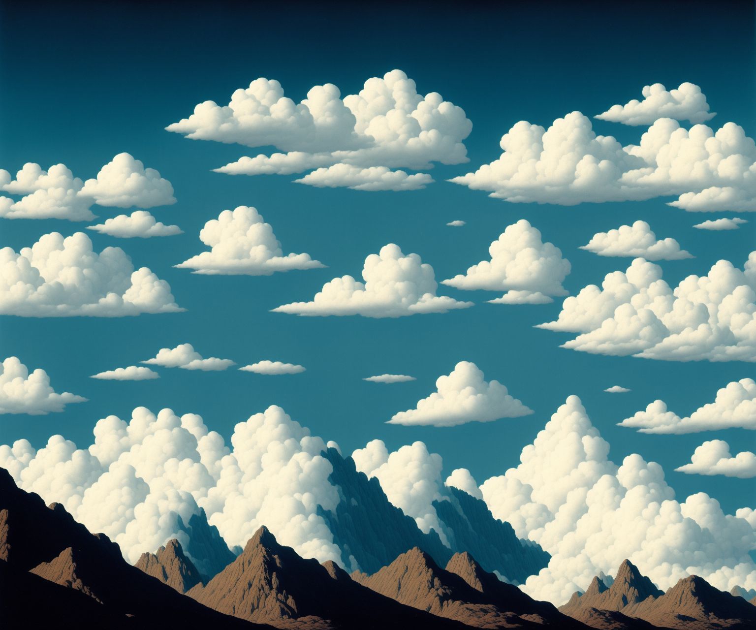 roughsquid636 The voluminous fluffy white cumulus clouds set atop the